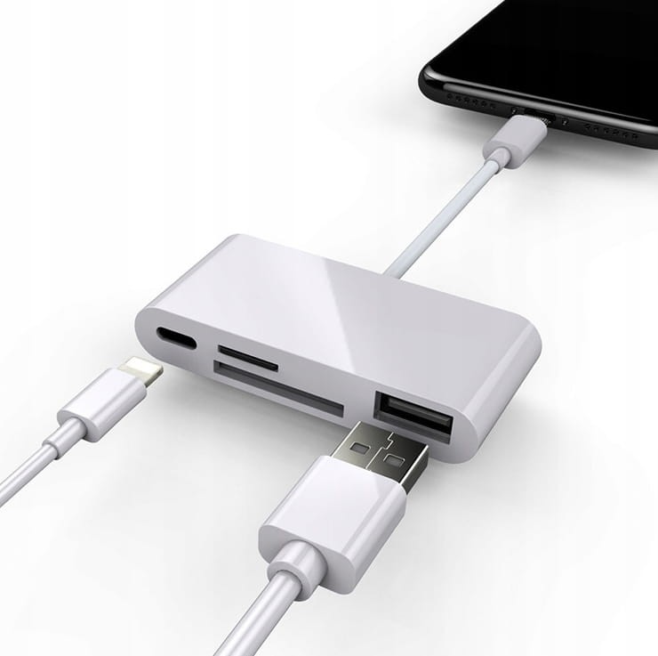 Adapter Czytnik Kart Lightning micro SD USB iPhone - zdjęcie 4