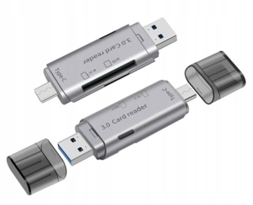 Czytnik Kart SD MicroSD TF USB 3.0 USB-C OTG 5Gb/s BYL-2013TU - zdjęcie 2