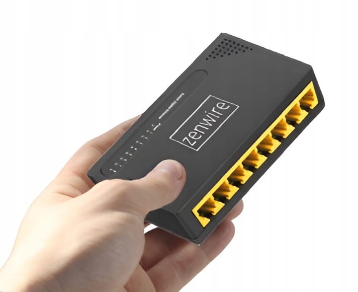 Switch 8 Portów Gigabit Ethernet 1000 MBps Rozdzielacz Przełącznik LAN Zenwire SG1008 - zdjęcie 4