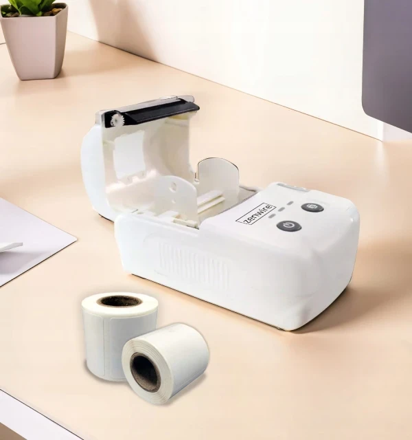 Mini Drukarka Etykiet Naklejek Przenośna Termiczna Bluetooth USB-C z Wbudowaną Baterią 1500 mAh Zenwire TP-210 - zdjęcie 2