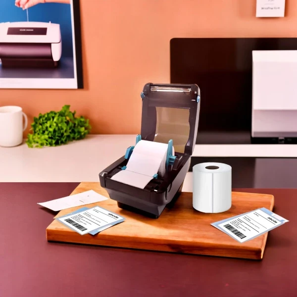 Mini Drukarka Termiczna Etykiet Kurierskich Samoprzylepnych 100x150 USB Bluetooth Wifi Zenwire TD-401 - zdjęcie 3