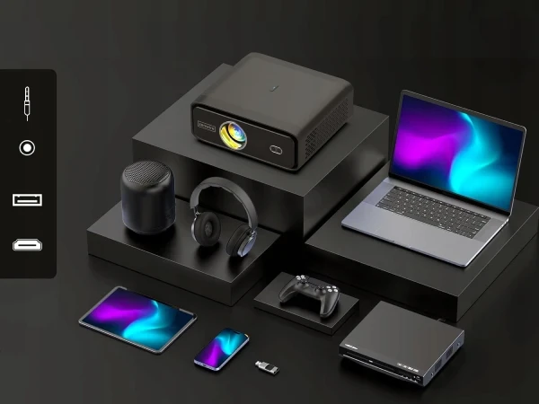 Zenwire E510H Mini Projektor Full HD 4K Rzutnik Android TV 11 WiFi 2.4/5 Ghz 500 Ansi 15000Lm Autofocus Autokeystone - zdjęcie 5