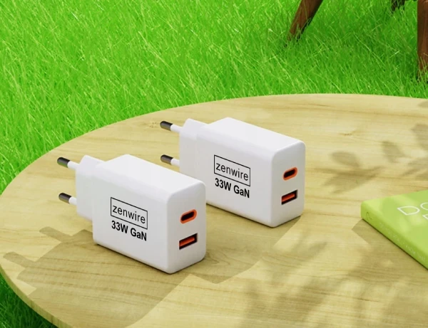 Szybka Ładowarka Sieciowa Kostka GAN III 33W Zasilacz USB-C USB-A do iPhone Samsung Zenwire YMS-618 - zdjęcie 3