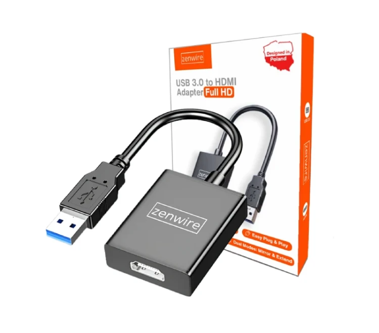 ADAPTER KONWENTER USB 3.0 NA HDMI KARTA GRAFICZNA - zdjęcie 1