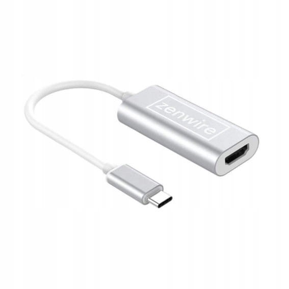 KABEL ADAPTER USB-C 3.1 TYP C DO HDMI 4K MHL Zenwire - zdjęcie 1
